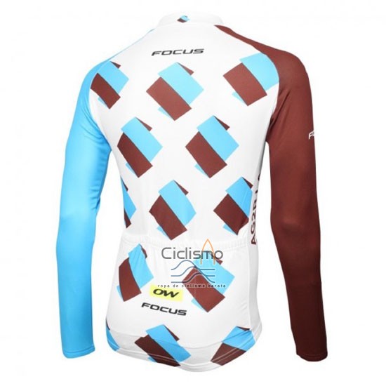 Ag2rla Ropa Ciclismo Culotte Largo 2016 Mangas Largas Blanco y Brown